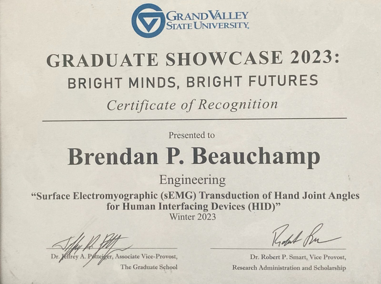 Thesis Award